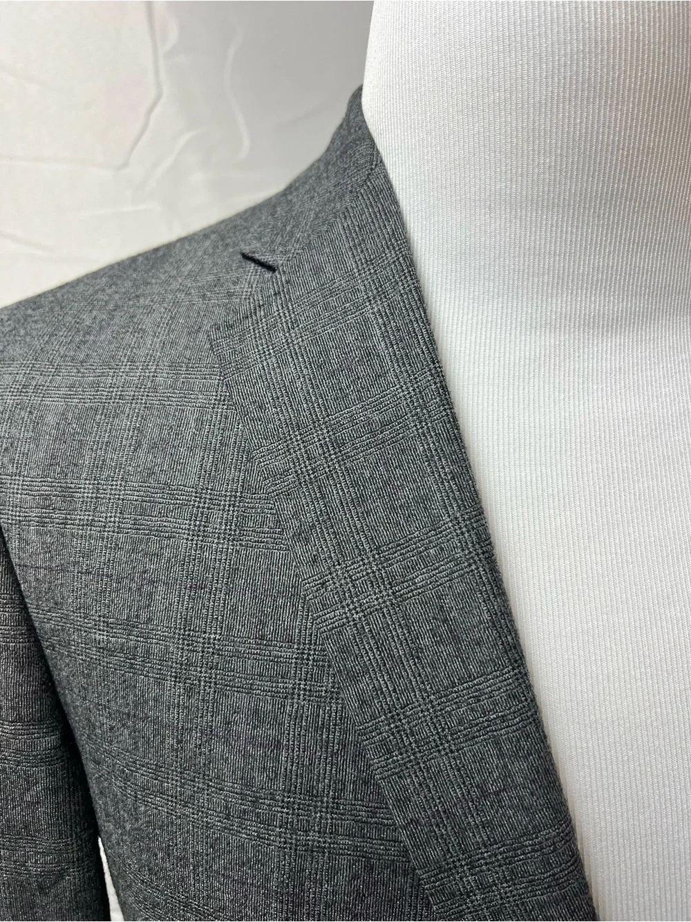 Ted Baker Endurance Men's 40S Slim Fit Gray Purple Plaid Wool Blazer Jacket